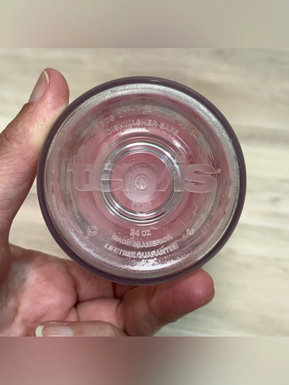 tervis Disney Epcot Clear 24 oz Tumbler with Pink Lid